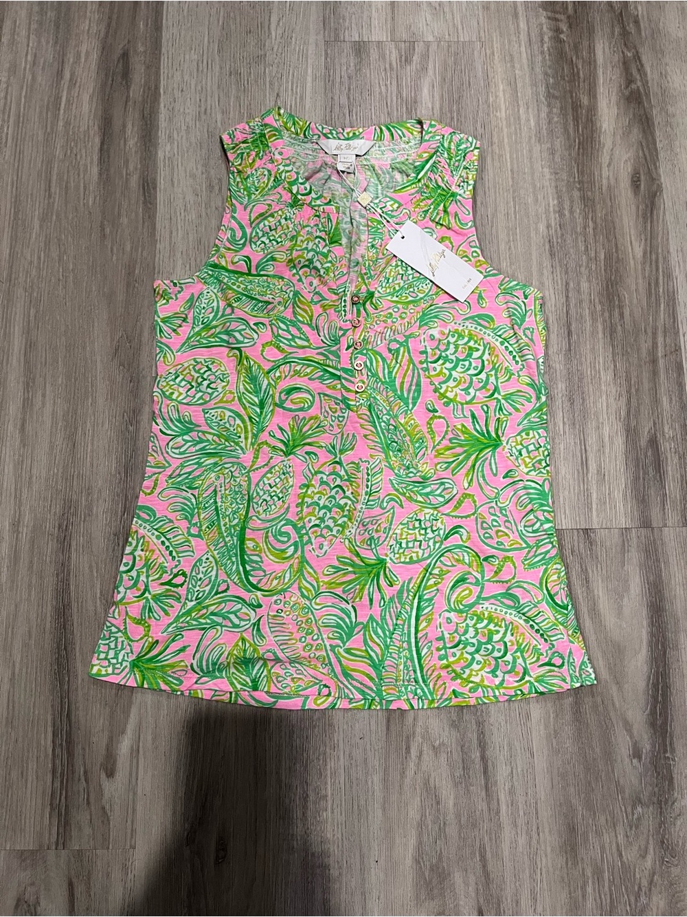 NWT Lilly Pulitzer Essie Tank Top. Mandevilla Baby Fins and Flippers. Size XS